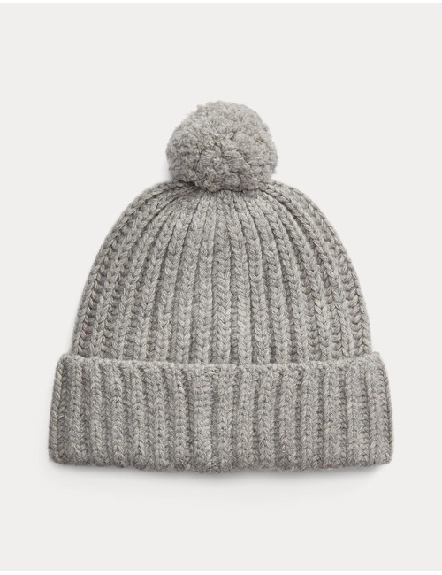 Polo Bear ribgebreide muts met pompon