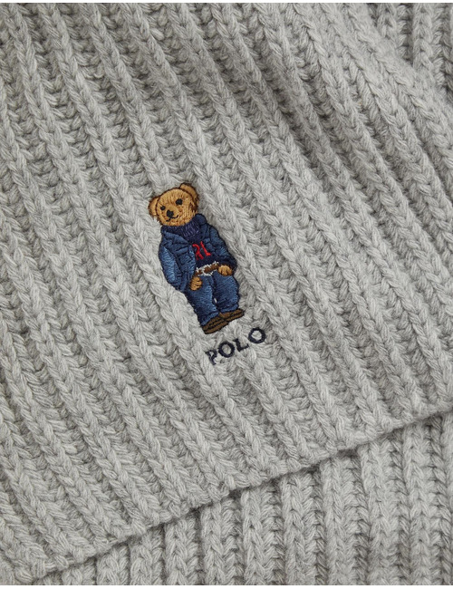 Polo Bear ribgebreide sjaal