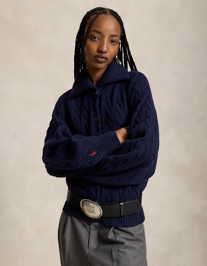 Gilet torsadé en laine et cachemire
