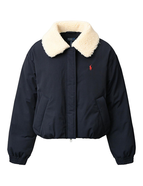 Veste puffer en duvet avec col amovible