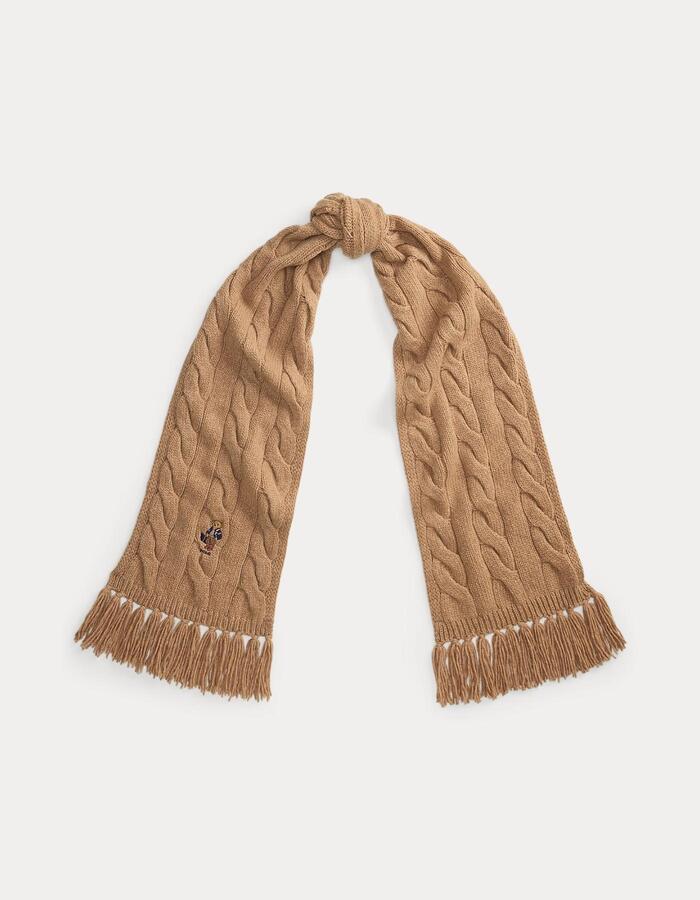Écharpe Polo Bear en maille torsadée