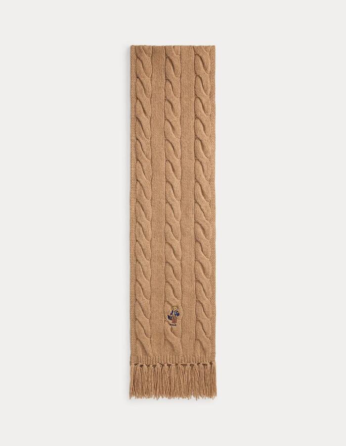 Écharpe Polo Bear en maille torsadée