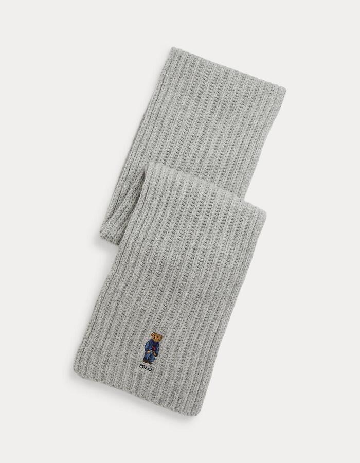 Polo Bear ribgebreide sjaal