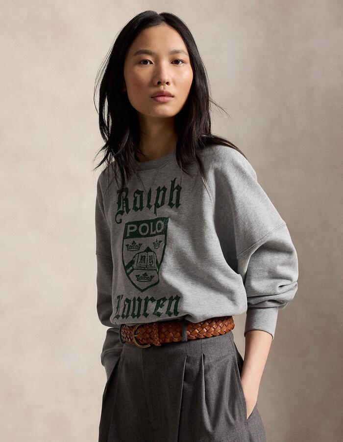 Fleece pull met PRL crest print