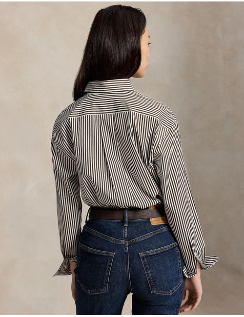 Gestreept katoenen hemd met relaxed fit