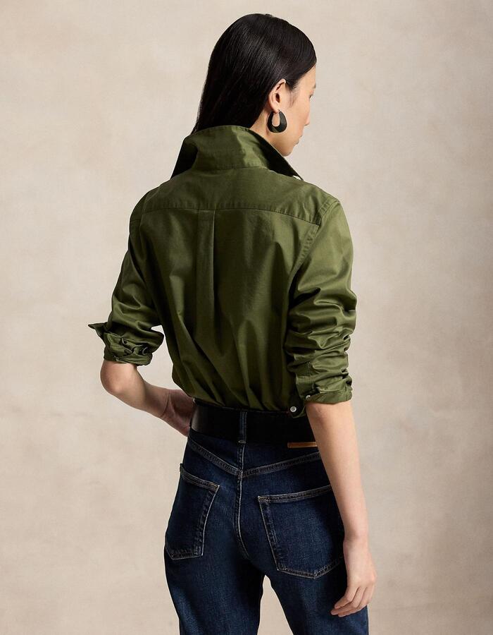 Chemise en twill de coton à coupe classique