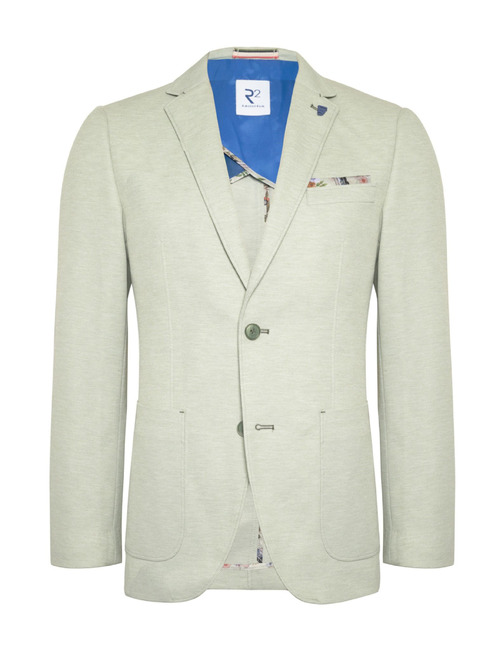 Limoengroene blazer met moderne uitstraling