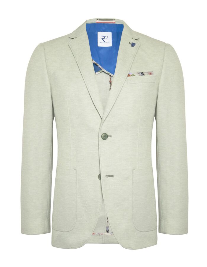 Limoengroene blazer met moderne uitstraling