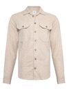 Beige overshirt in linnen en katoen