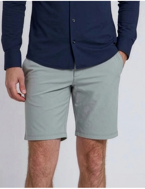 North 84 slim fit bermuda grijs