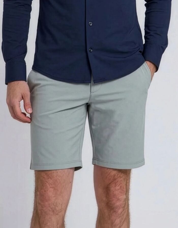 North 84 slim fit bermuda grijs