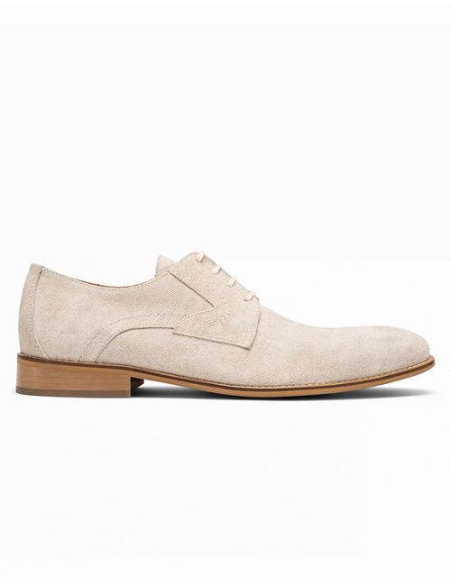Lace up Shoe Faver Velour Jeans Beige