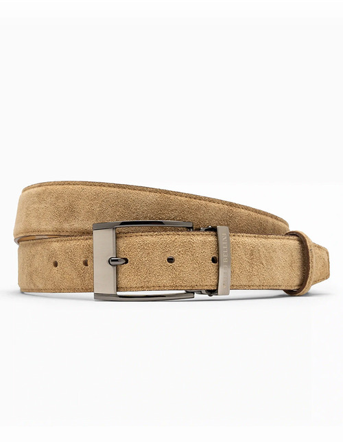fasano Bonifacio Camel Suede Leren Riem