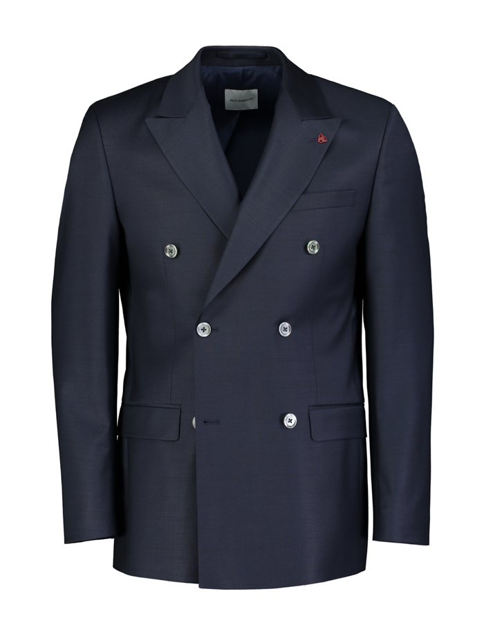 Croisé slim fit kostuumvest in scheerwol met stretch - 05038 a401
