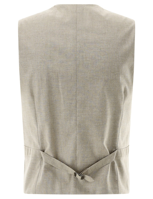 CG Paddy slim fit kostuumgilet met stretch – beige
