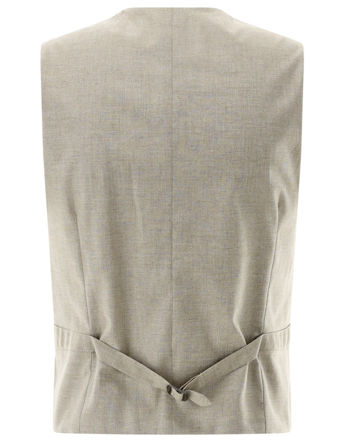 CG Paddy slim fit kostuumgilet met stretch – beige