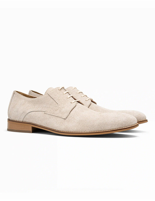 Lace up Shoe Faver Velour Jeans Beige