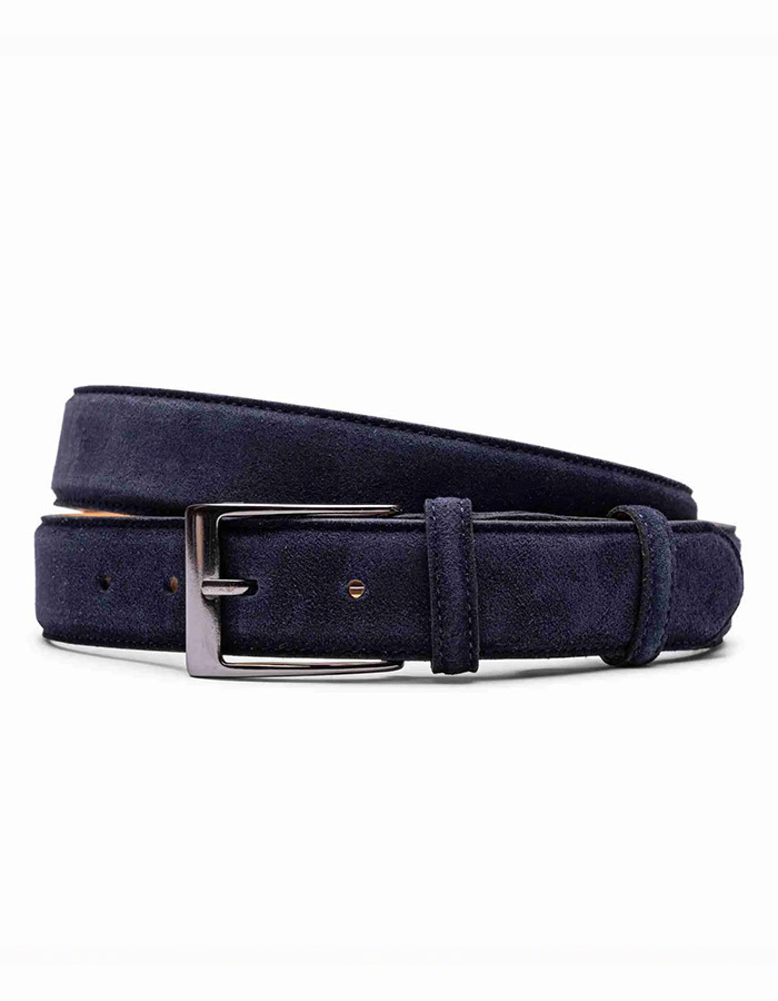 Fasano Dark Blue Suede Leren Riem