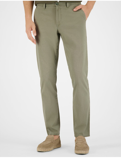 Benito modern fit chino met stretch in khaki