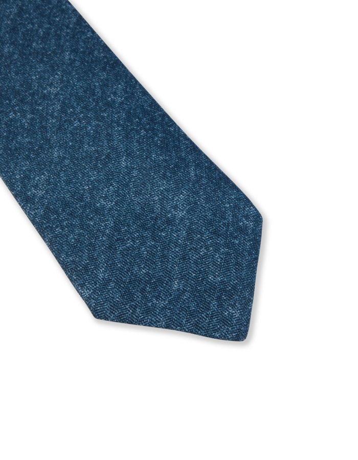 Zijden linnen das blauw