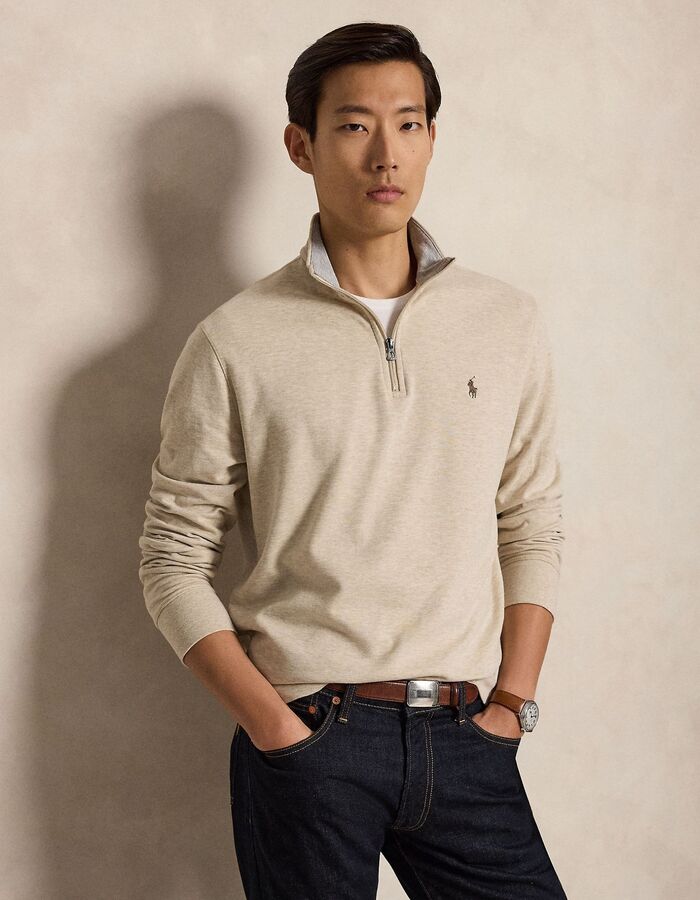 Luxury Jersey quarter zip pullover