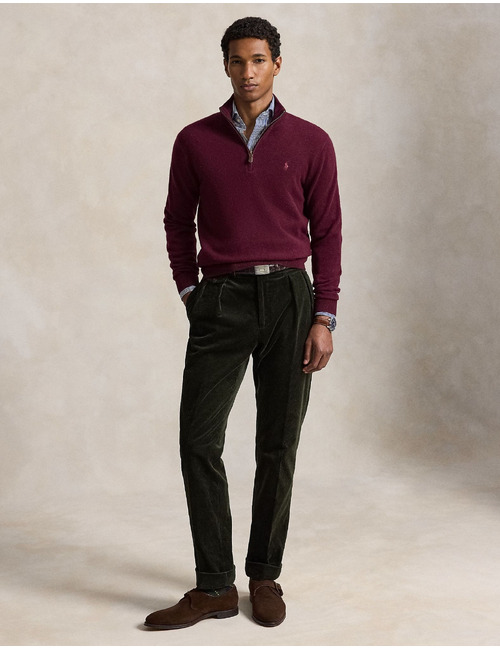 Wollen quarter zip trui regular fit