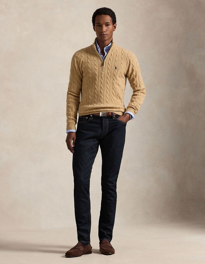 Pull camionneur à maille torsadée coupe regular fit