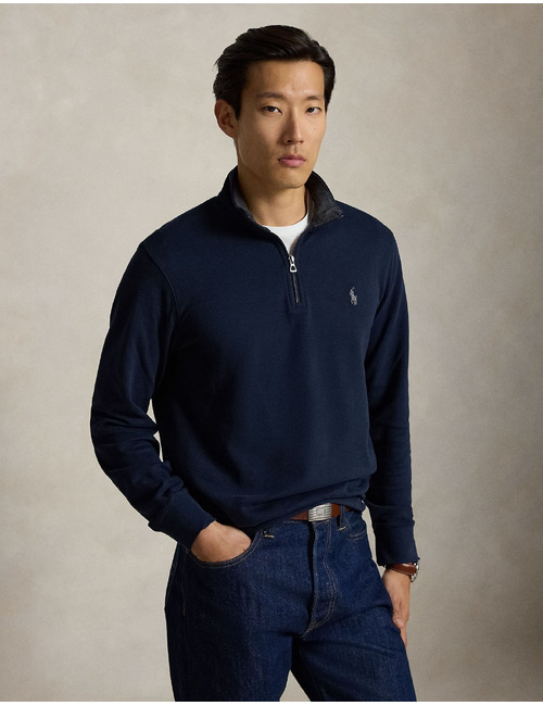 Pull quarter zip en jersey luxe