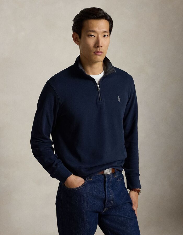 Luxury Jersey quarter zip pullover