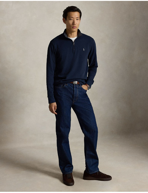 Pull quarter zip en jersey luxe