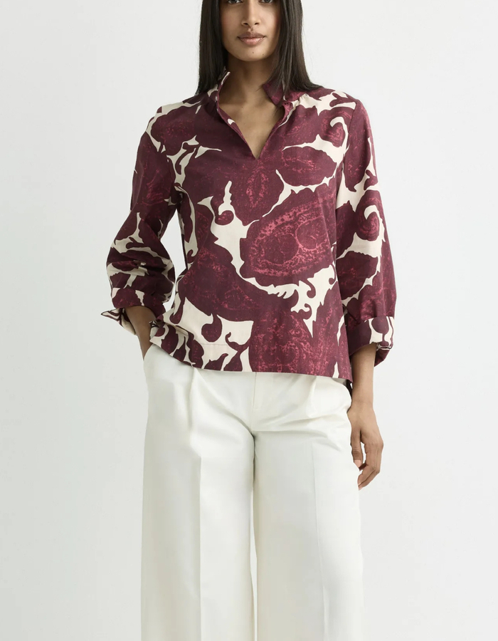 Hulen - Blouse à imprimé cachemire en coton biologique