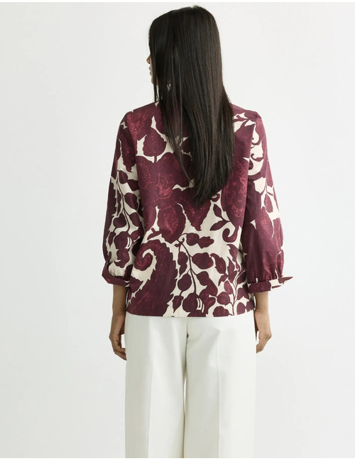 Hulen - blouse met paisleyprint in biologisch katoen