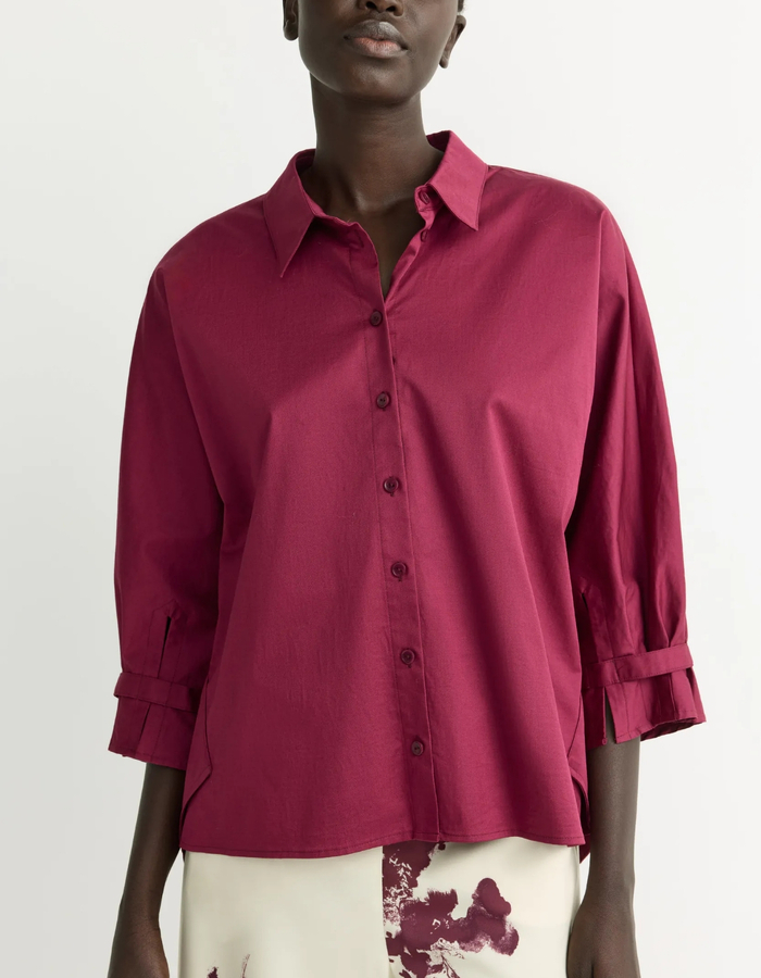 Hessel - Chemise en coton avec détail plissé
