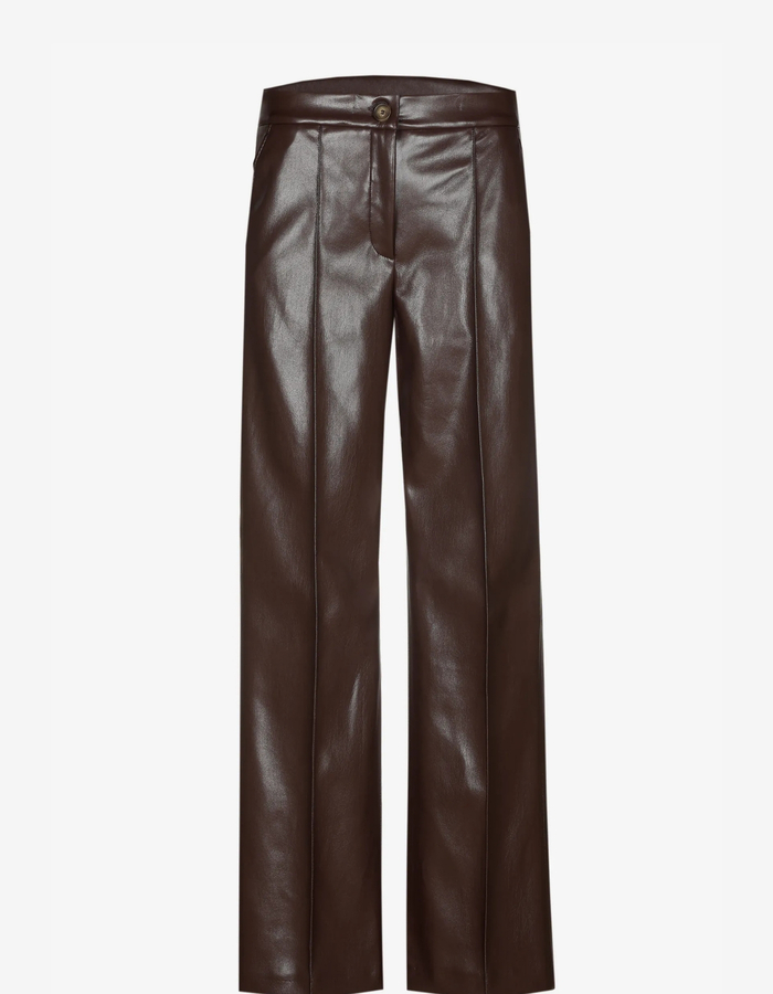 Pietrovic - Rechte broek in faux leather