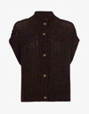 Brumellia - gilet met fantasiesteek in alpacawolmix