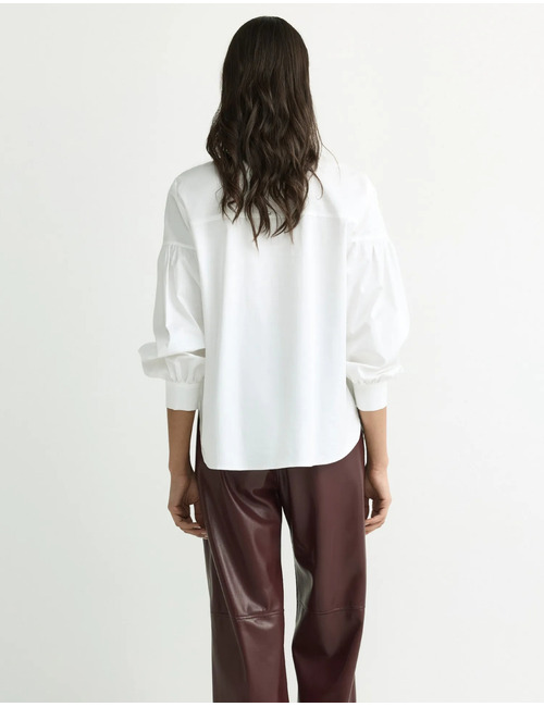 Hermino - blouse met strik en opstaande kraag