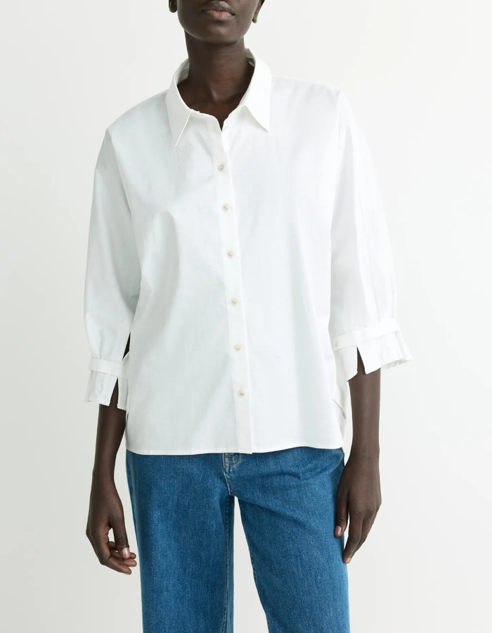Hessel - Chemise en coton avec détail plissé