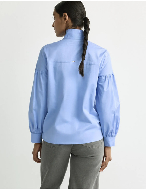 Hermino - blouse met strik en opstaande kraag