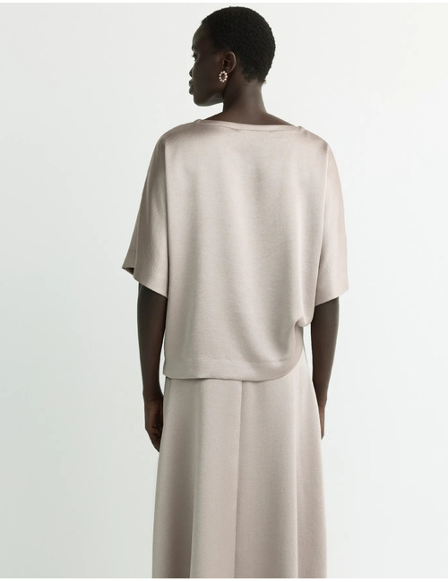 Hettie - satijnen blouse met fronsdetail