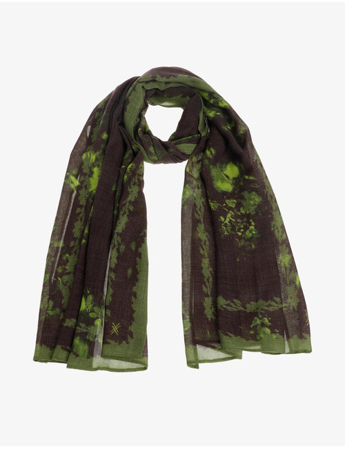 Scarf Moody Flower - wollen sjaal met bloemenprint