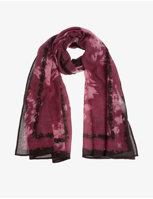 Scarf Moody Flower - wollen sjaal met bloemenprint
