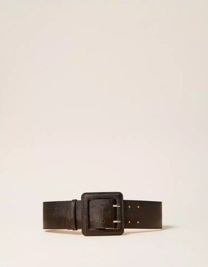 ceinture en cuir avec boucle carrée