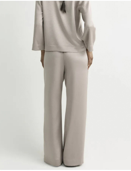 Paolo - Pantalon en satin à jambes larges
