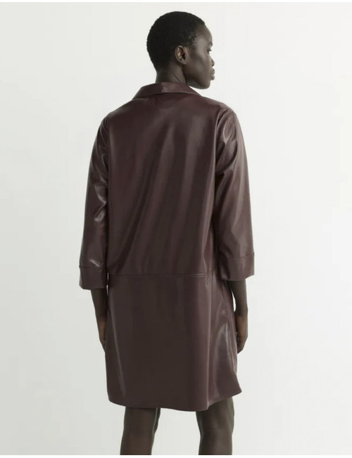 Kobien - Robe chemise en faux cuir souple