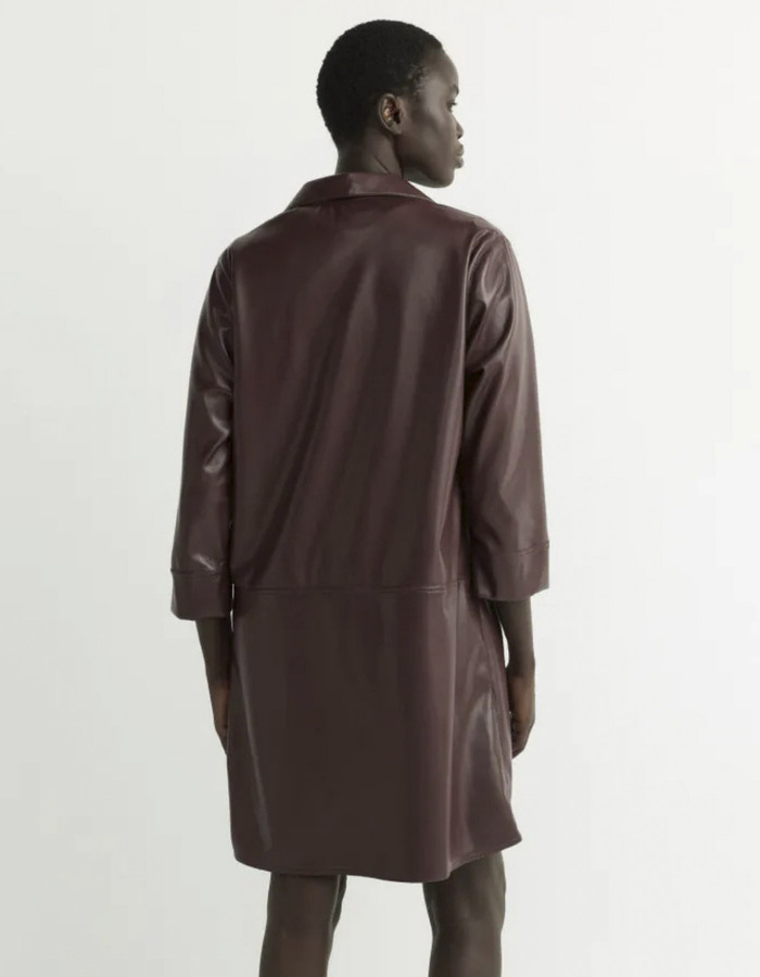 Kobien - Robe chemise en faux cuir souple