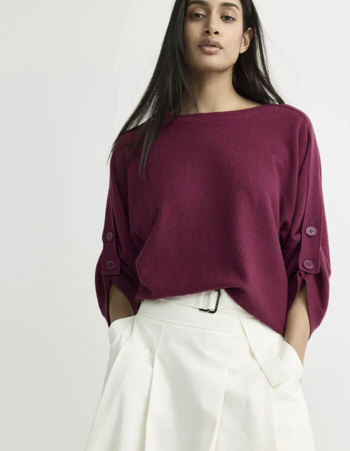 Agustina - oversized trui in 100% merinowol