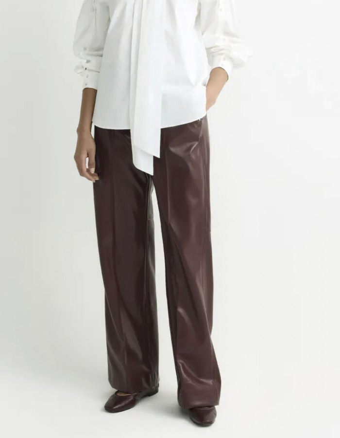 Pietrovic - Rechte broek in faux leather