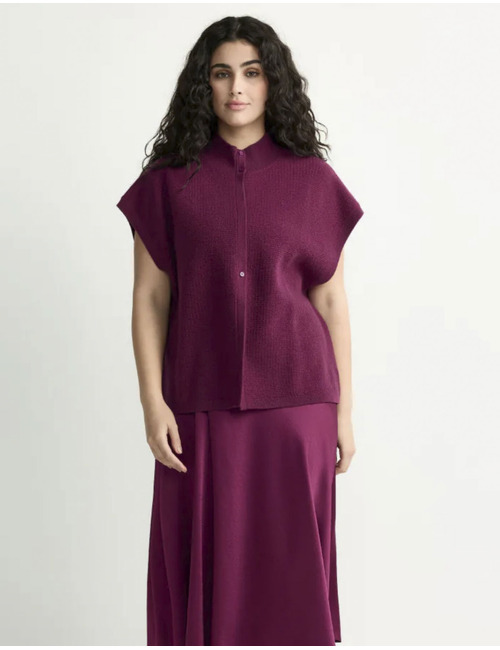Aruna - omkeerbaar gilet in 100% merinowol