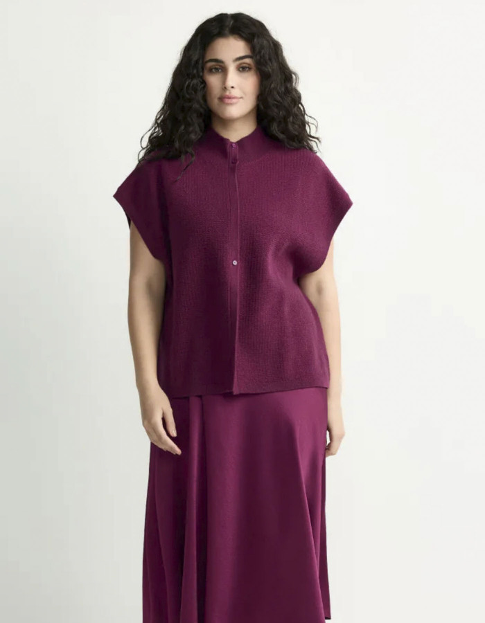 Aruna - Gilet réversible en 100% laine mérinos