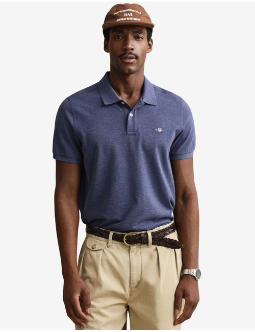 Regular-fit piqué poloshirt in regeneratief katoen